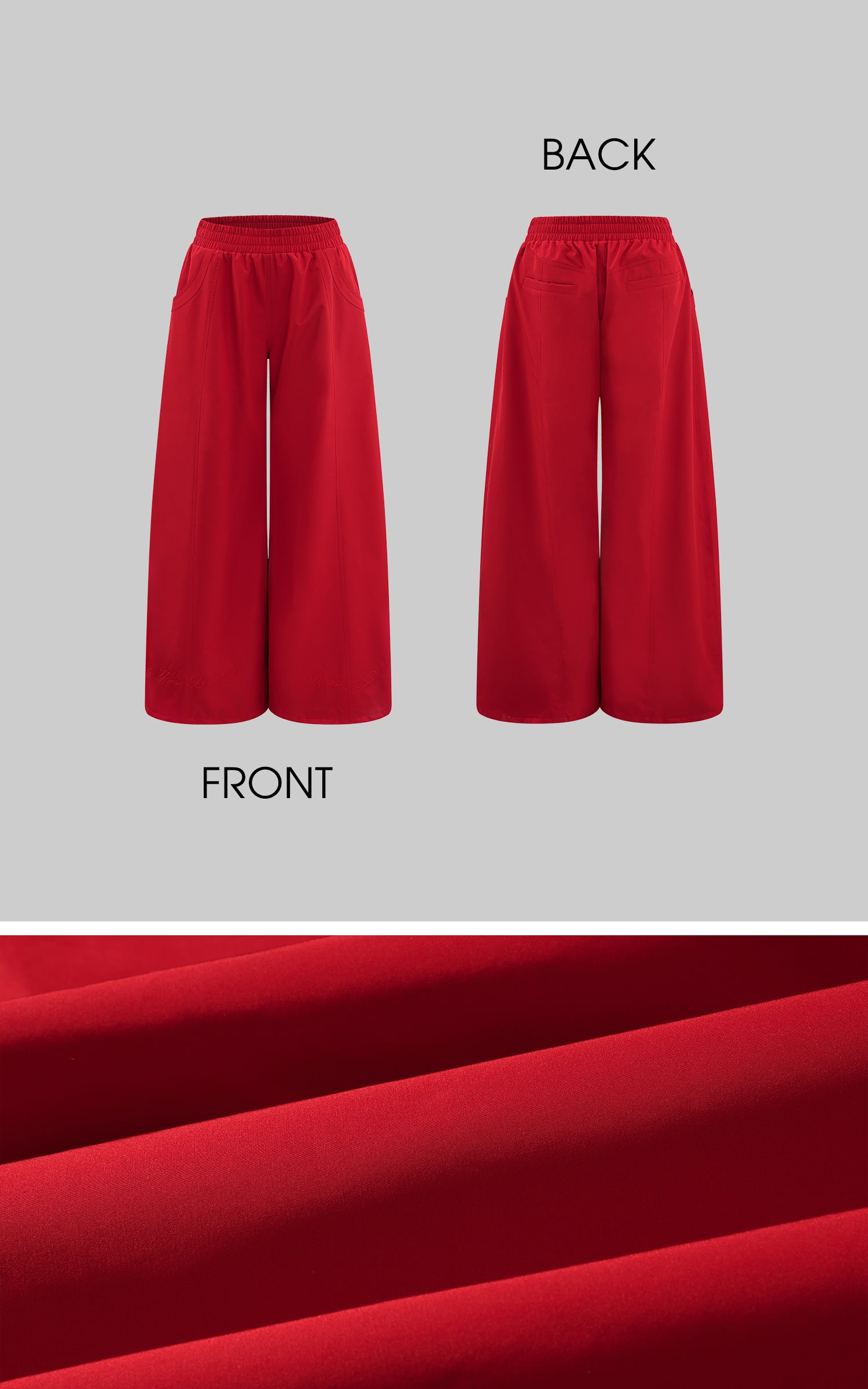 Rase le sol Oversized Hooded Jacket and Wide-Leg Pants Set
