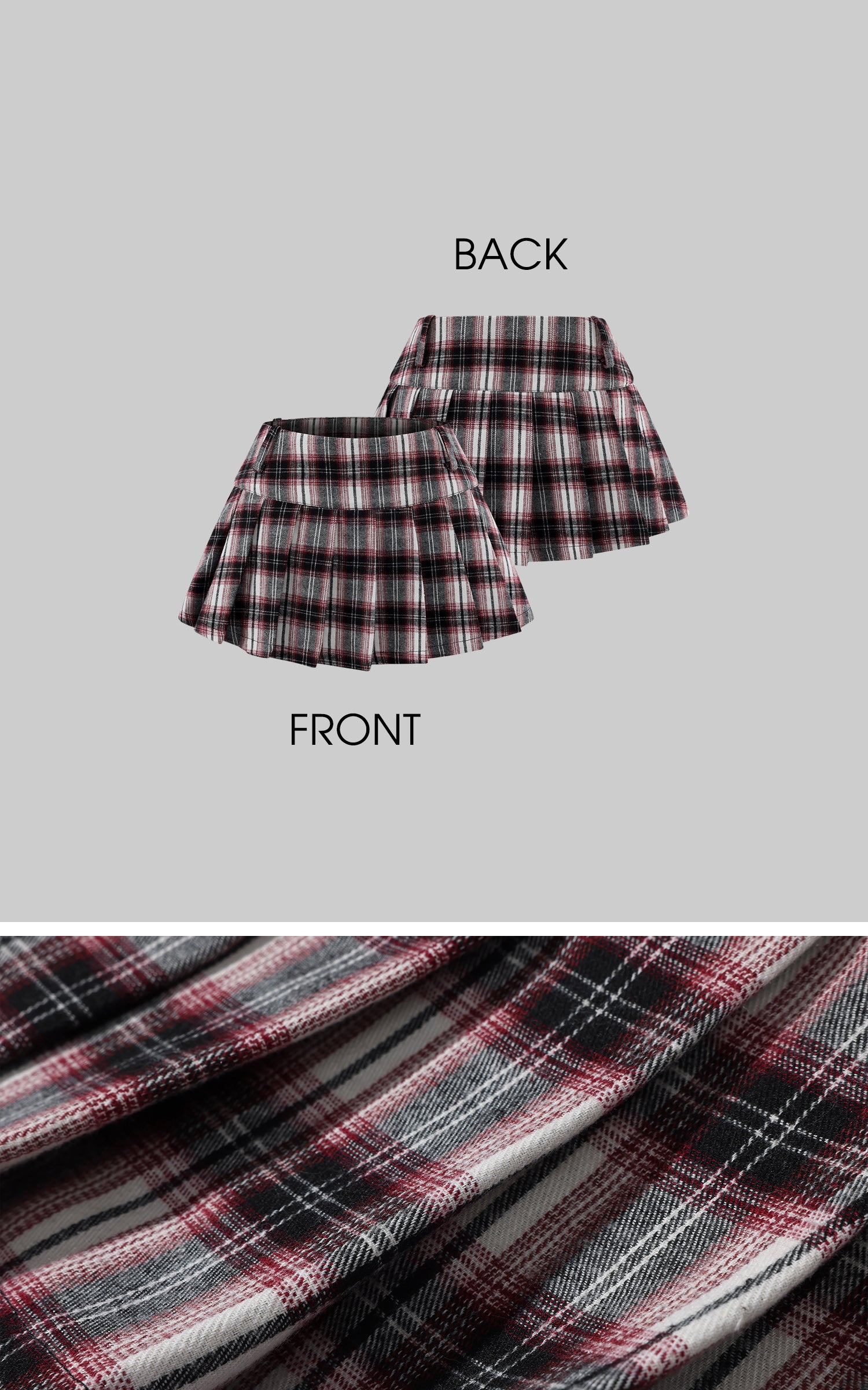 WARDEN EDGE 체크 플리츠 미니 스커트