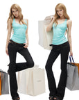IAMXIAA Angel Logo Ribbed Racerback Tank Top