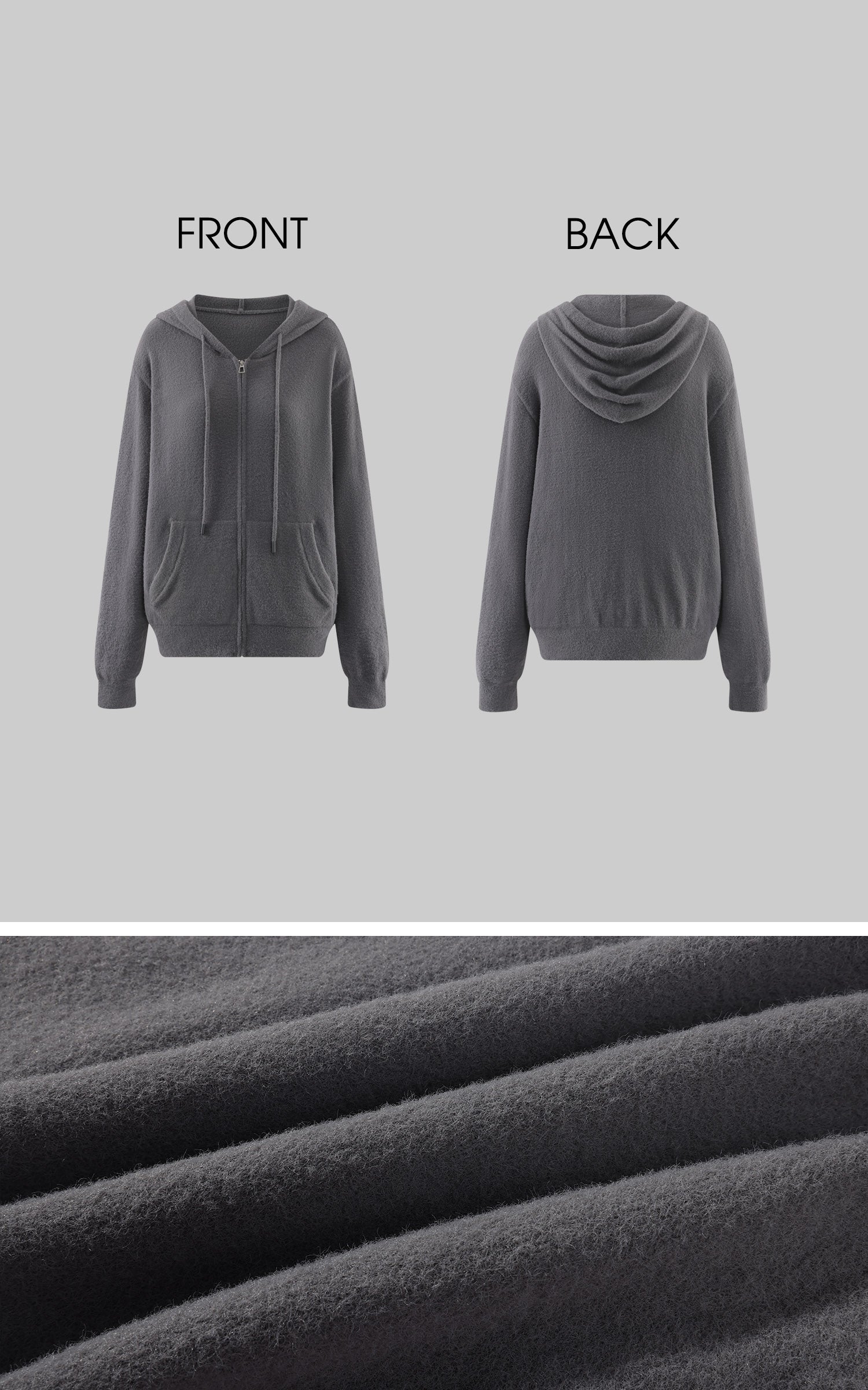 WARDEN EDGE Brushed Knit Hoodie Camisole &amp; Wide-Leg Pants Set