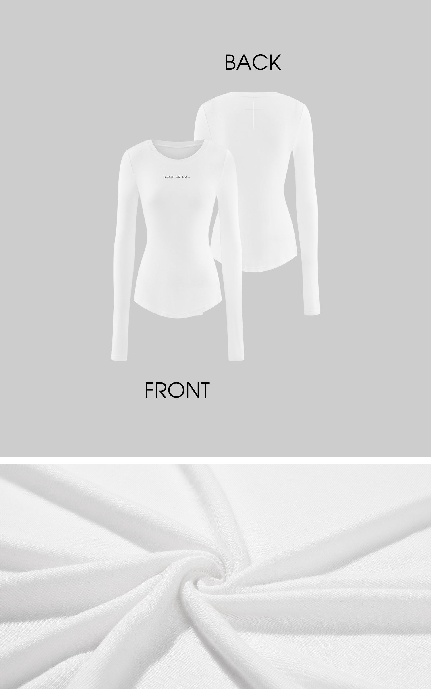 Rase le sol T-shirt à manches longues transparent avec logo imprimé