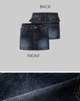 IAMXIAA Low-Rise Washed Denim Micro Mini Skirt