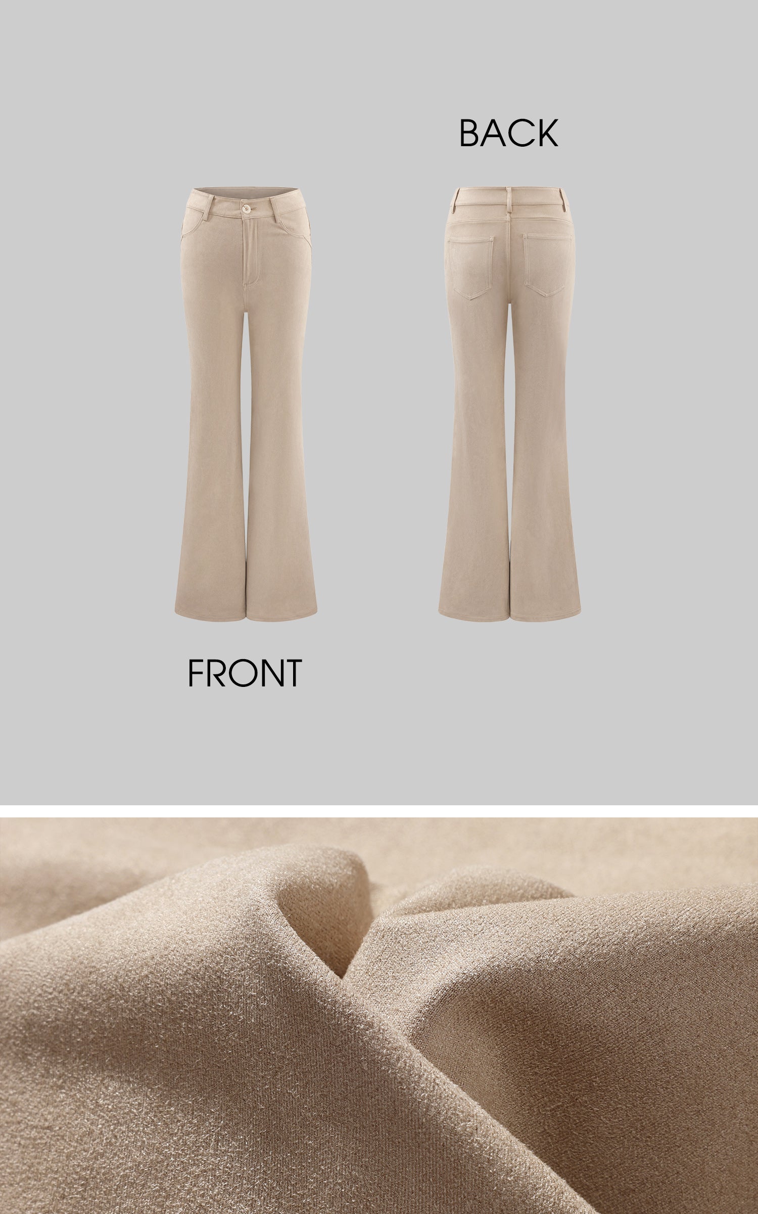 ROVENTE ハイウエストフレアトラウザーズ