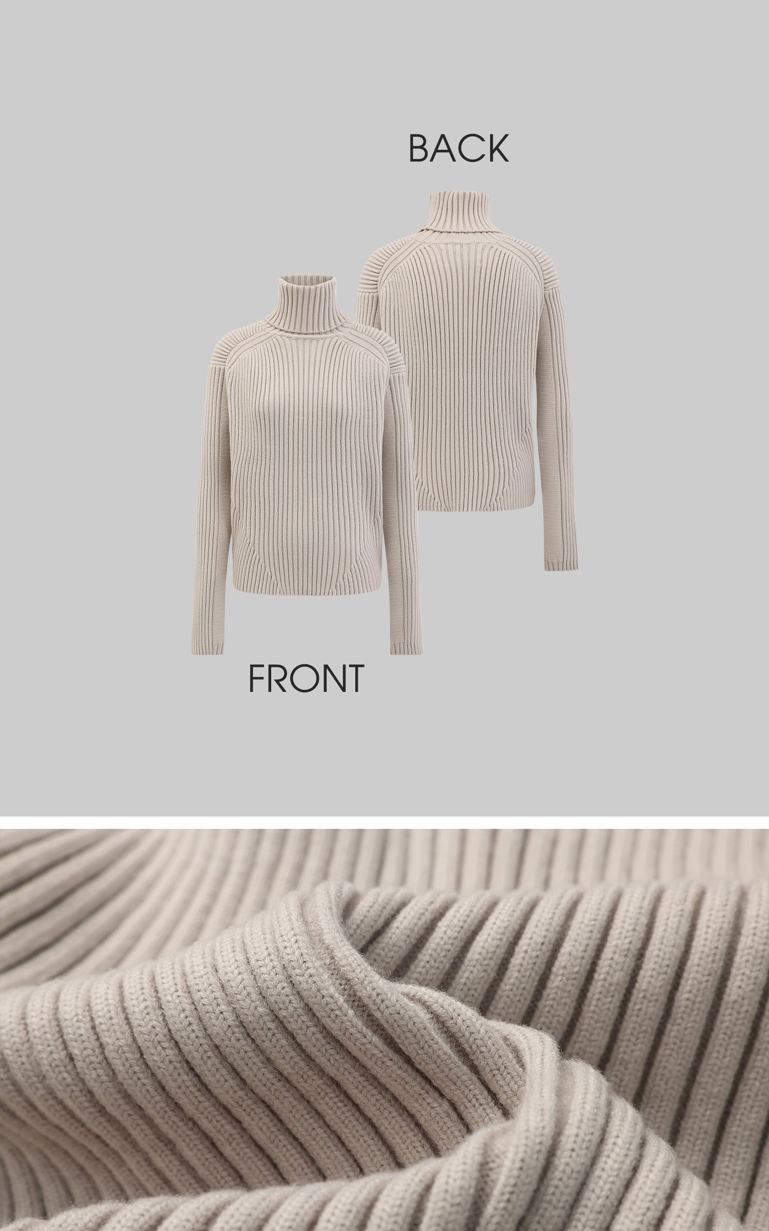 Rase le sol Ribbed High-Neck Sweater