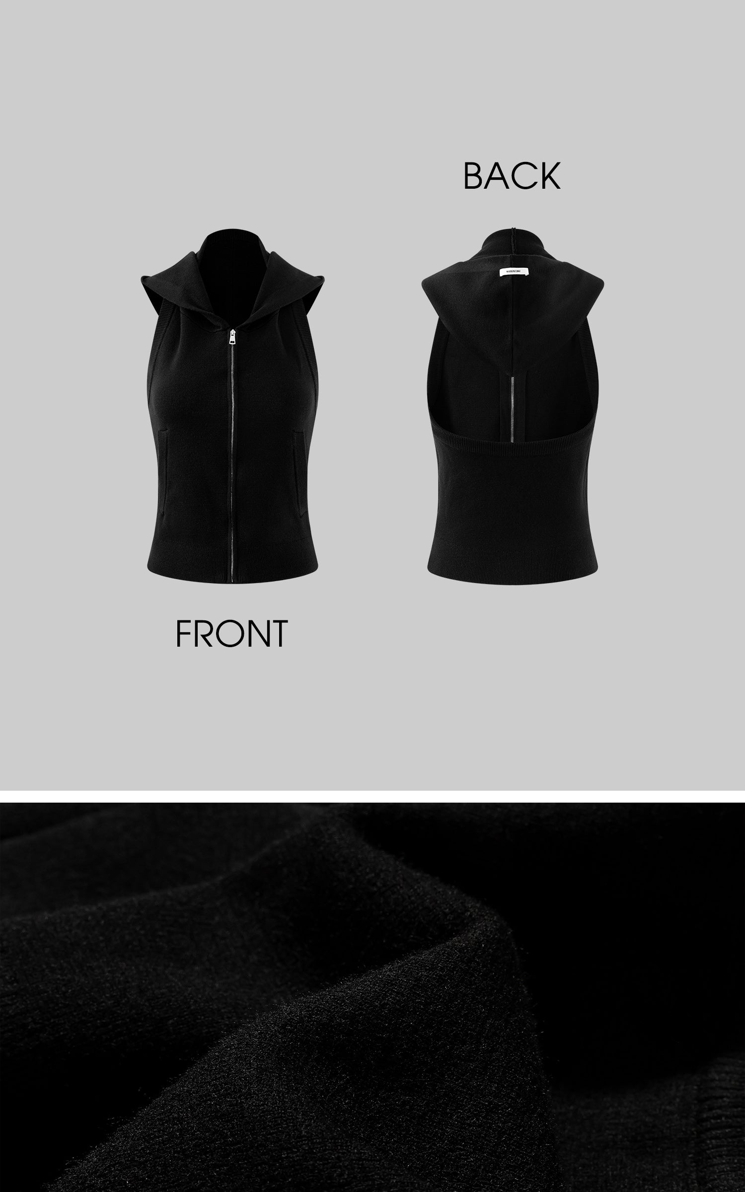 WARDEN EDGE Knit Zip Hooded Vest