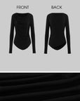 Rase le sol Asymmetric Draped Long-Sleeve Top