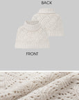 IAMXIAA Openwork Knit Turtleneck Capelet