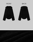 Hydrae Oversized Hooded Teddy Jacket with Curved Hem