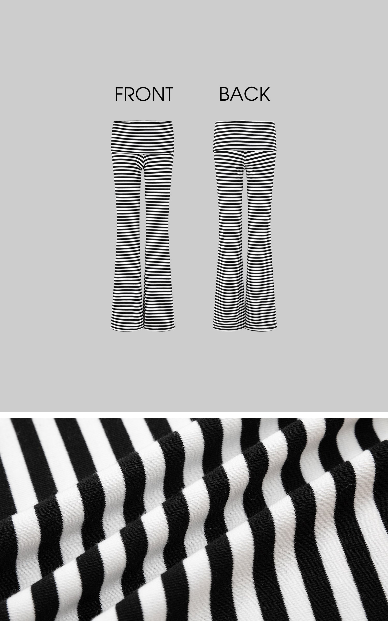 IAMXIAA Striped Halter Neck Flare Pants Set