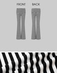 IAMXIAA Striped Halter Neck Flare Pants Set