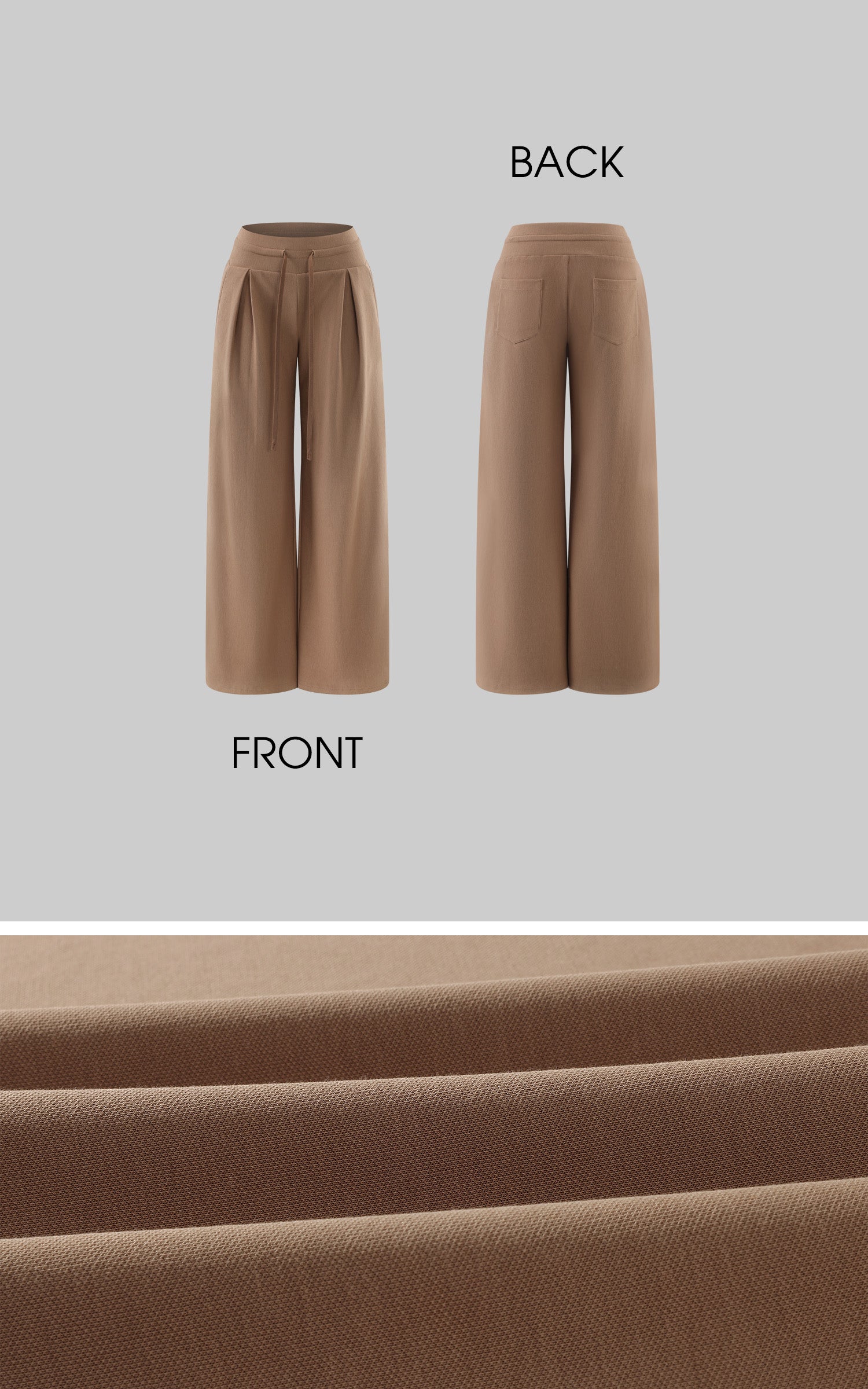 Hydrae Relaxed Pleated Drawstring Wide-Leg Tailored Loose Straight Fit Pants