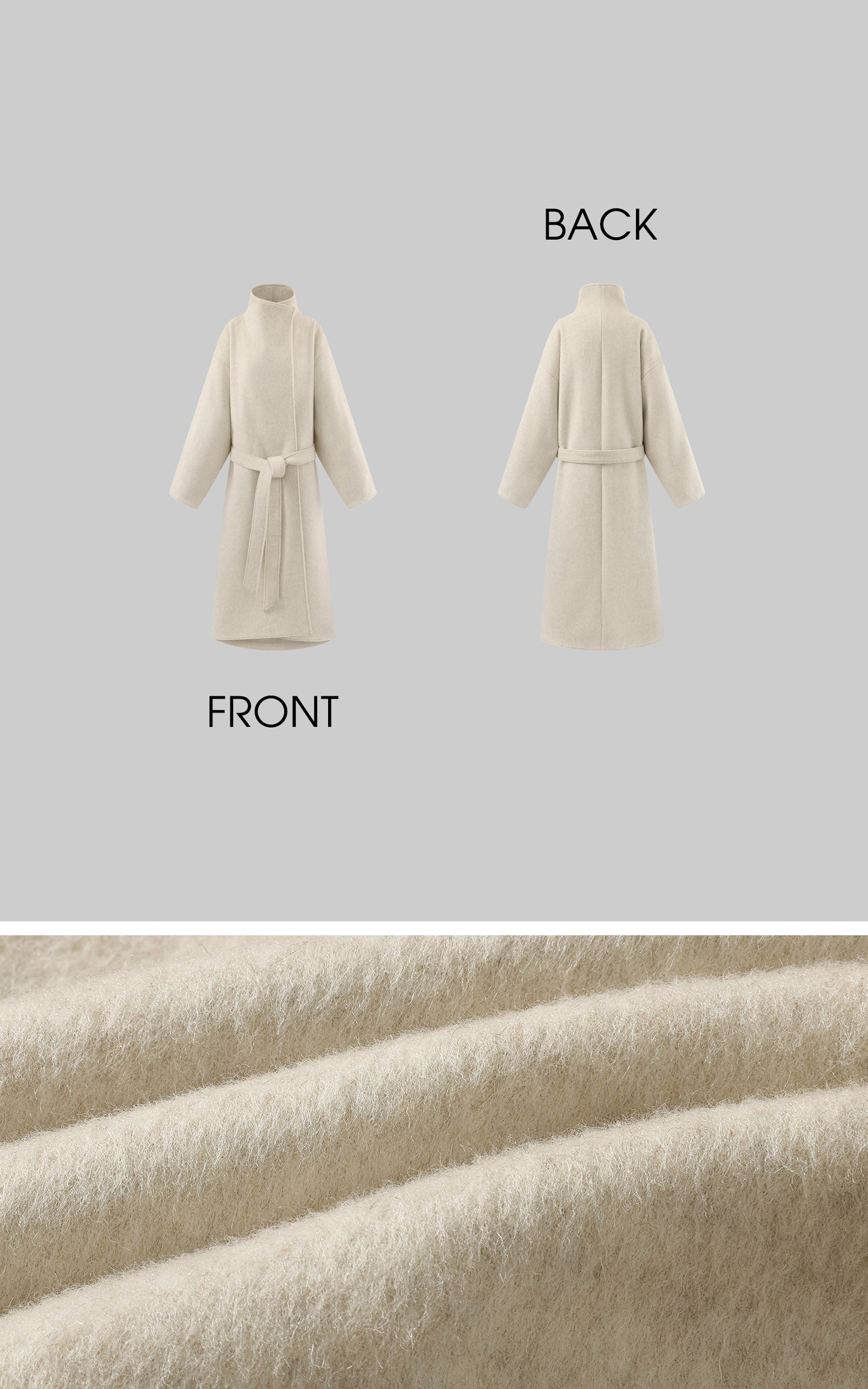 0122stepll Wool Stand-Collar Long Coat