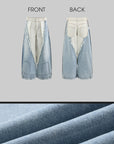 Rase le sol Deconstructed Wide-Leg Denim Pants