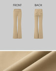 IAMXIAA Low-Rise Button Detail Flared Pants