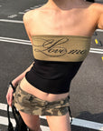 0122stepll Love Me Stretch Tube Top for Dark-Edged Streetwear