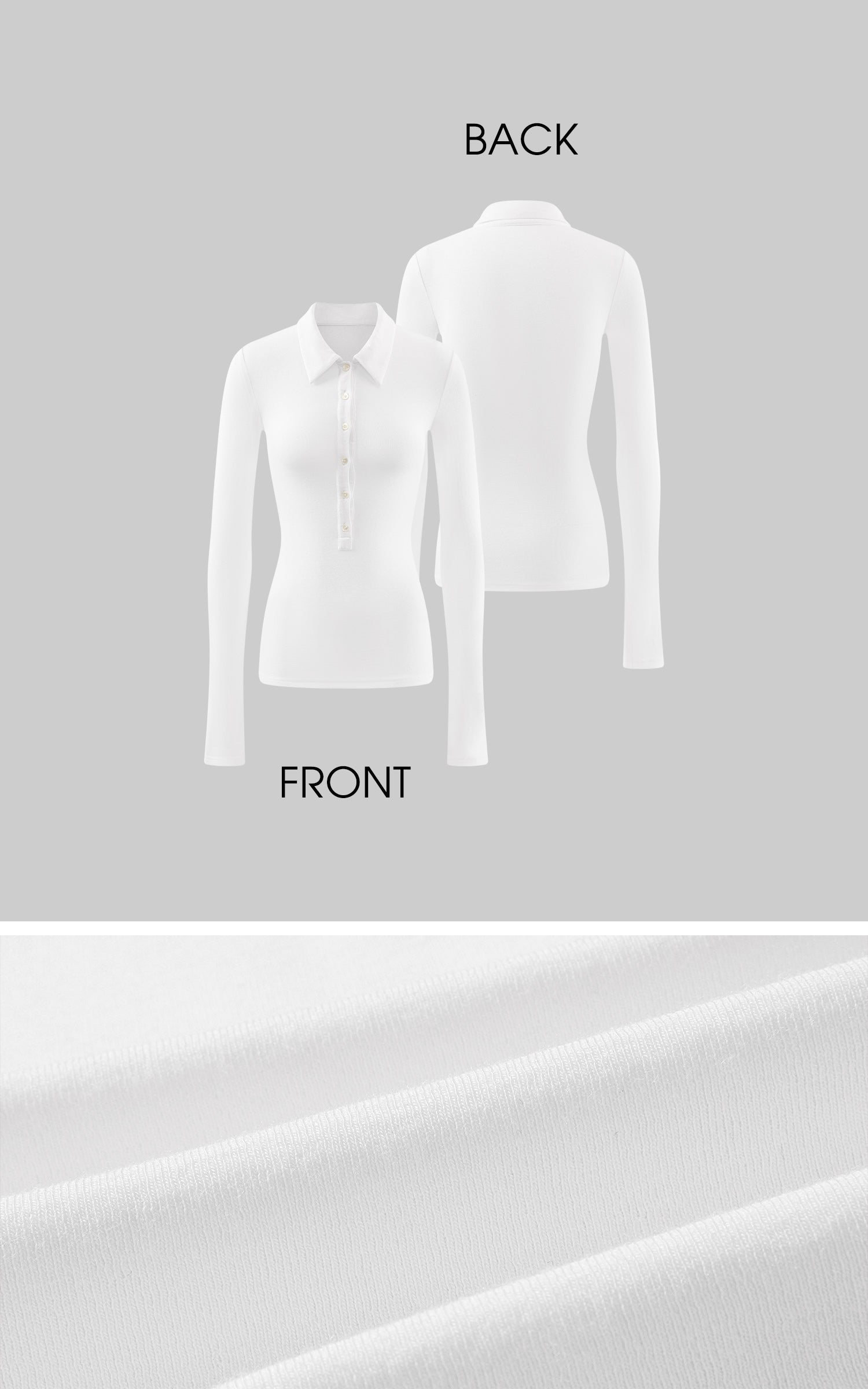 ROVENTE リブストレッチ長袖トップ &amp; ショートセット