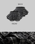 WARDEN EDGE Plaid Lace Trim Layered Mini Skirt
