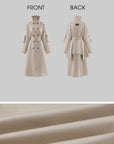 Rase le sol Sculpted High-Collar Layered Trench Coat