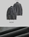 Rase le sol Washed Denim Utility Jacket