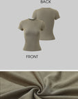 Rase le sol Fitted Ribbed Short Sleeve Tee - PINKPARKS