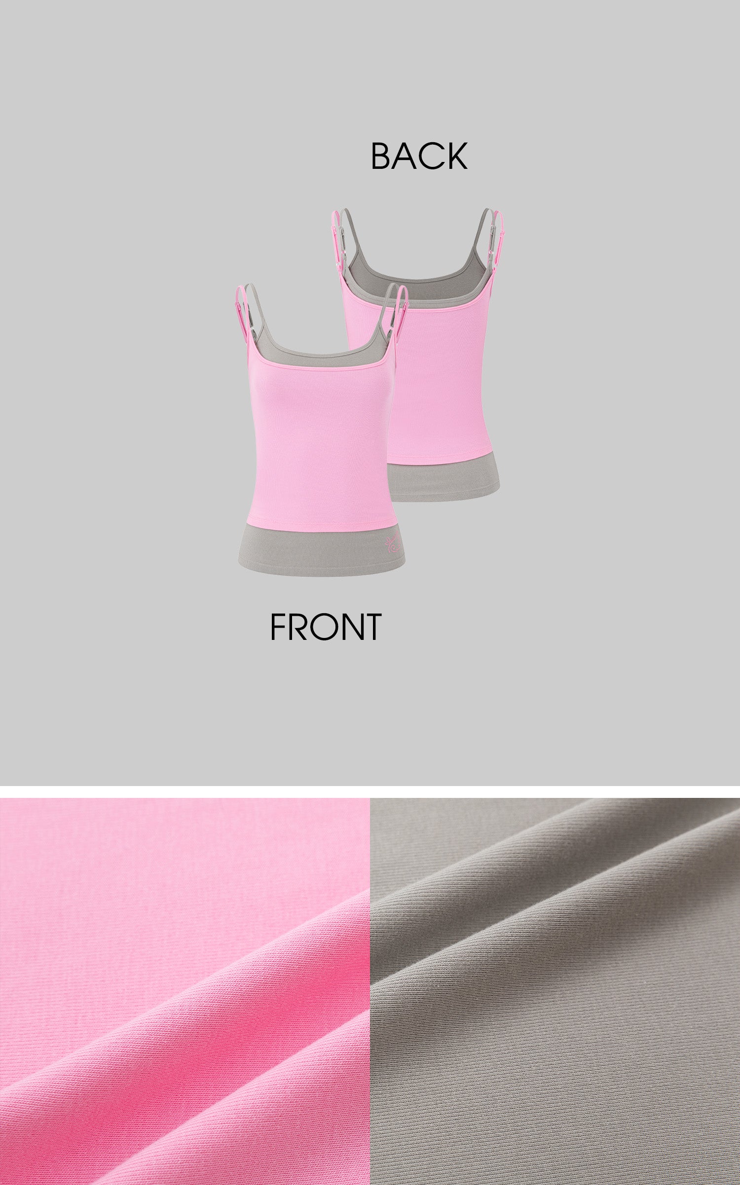 IAMXIAA Layered Contrast Camisole Tank Top