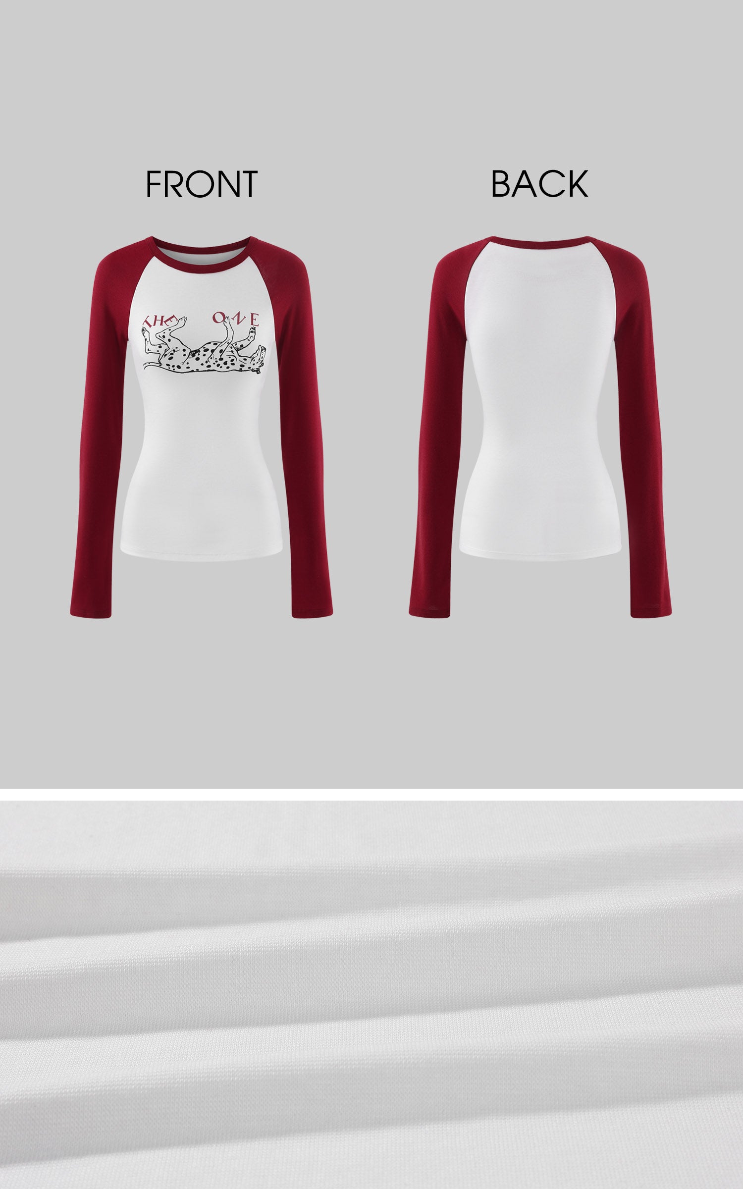 WARDEN EDGE Haut à manches longues raglan avec motif dalmatien