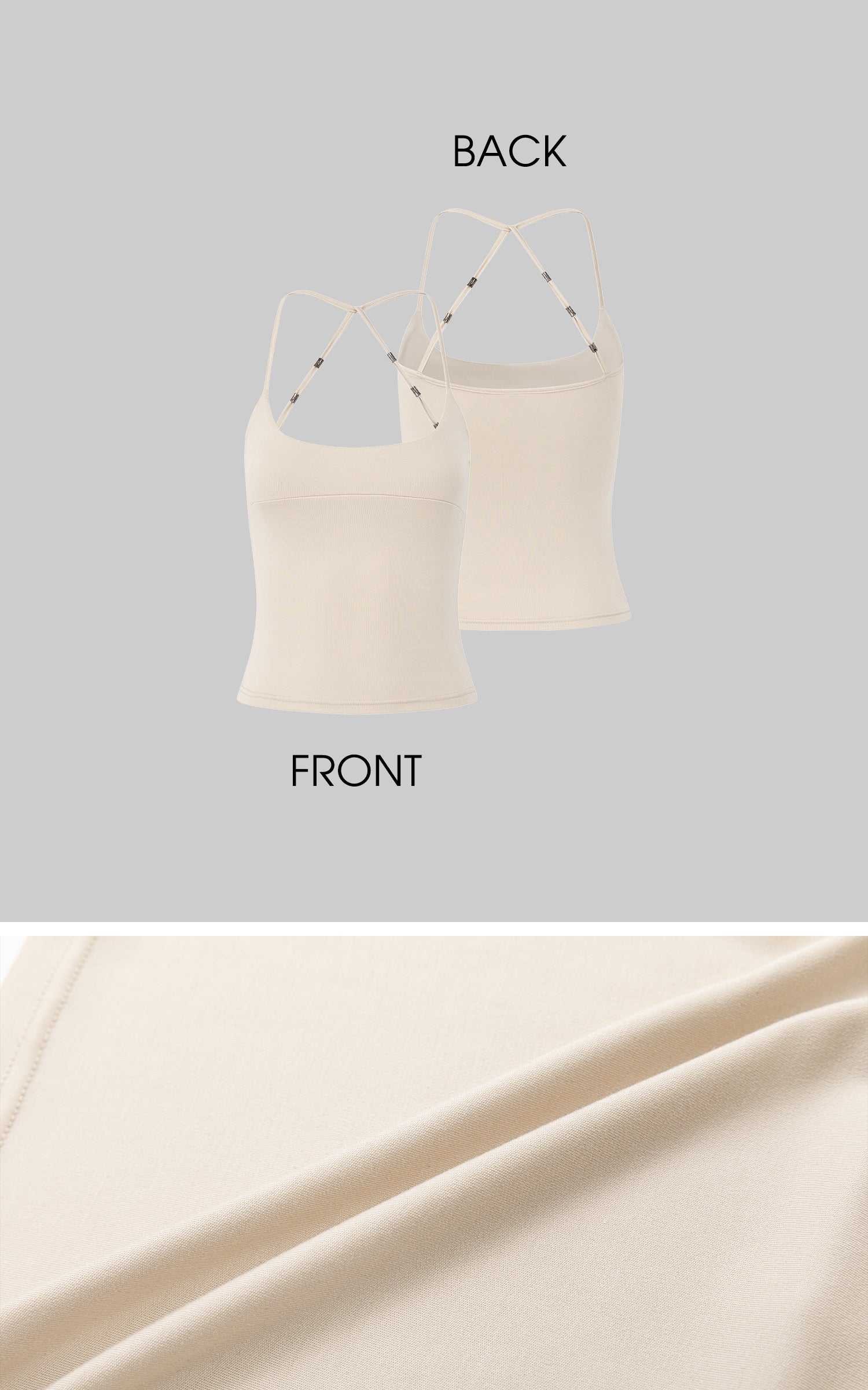 IAMXIAA Cross Back Slim Fit Camisole