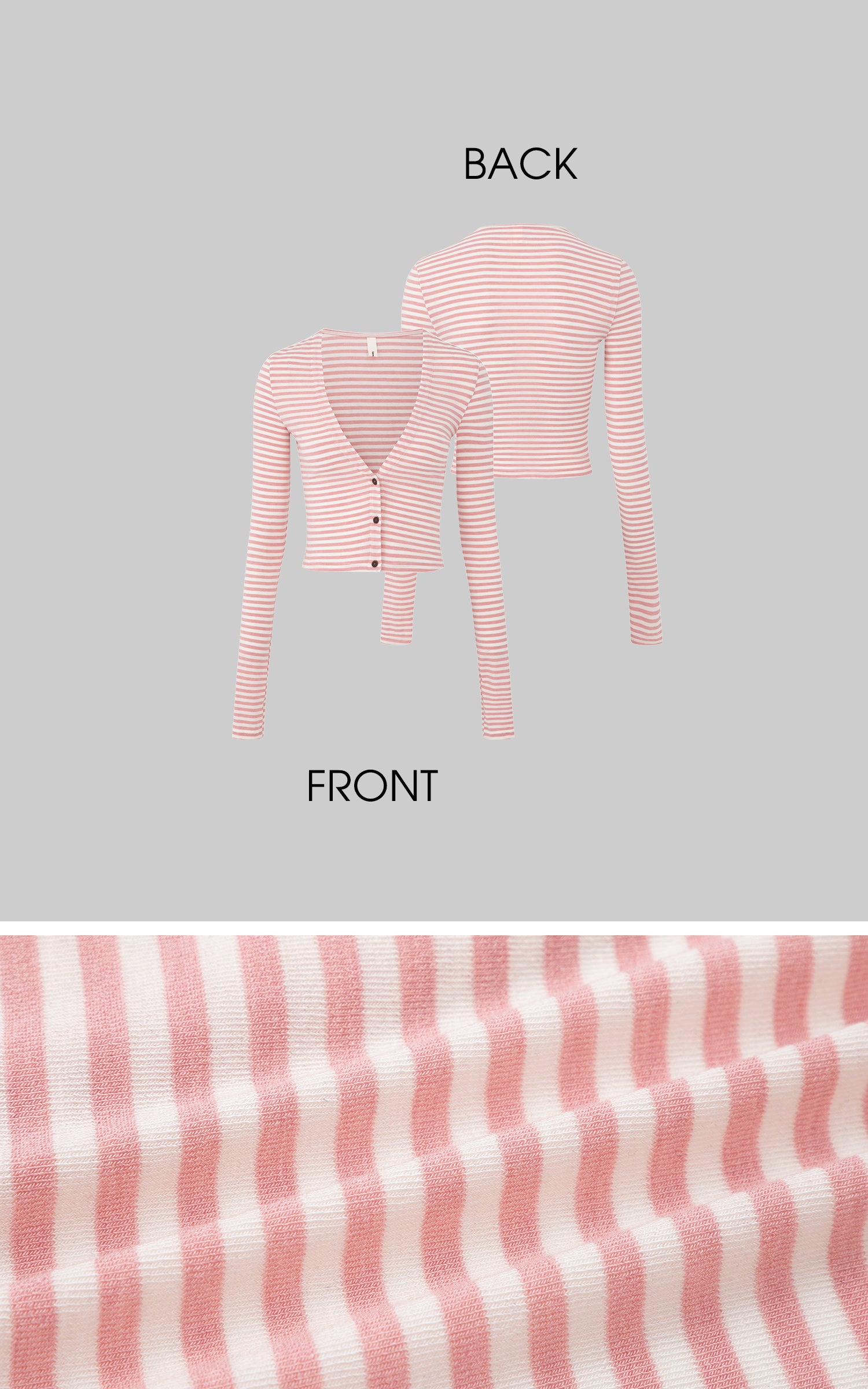 IAMXIAA Striped Cami and Cardigan Set with Lace Trim