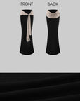 Rase le sol Draped Tie-Waist Wool Knit Maxi Skirt