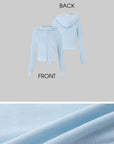 IAMXIAA Velour Zip-Up Hoodie & Wide-Leg Pants Set