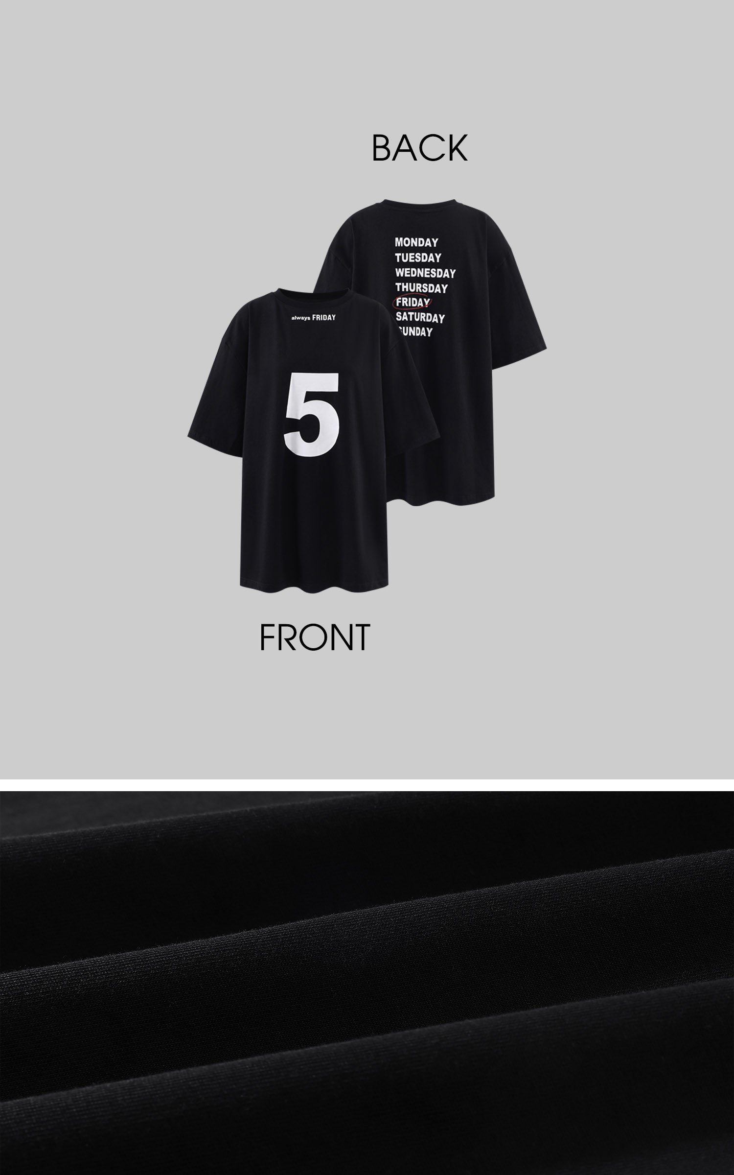WARDEN EDGE Friday Graphic Oversized T-Shirt