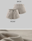 WARDEN EDGE Low-Rise Pleated Cuffed Shorts