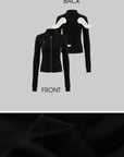 Rase le sol Wing Hoodie Black Fitted Cotton Long Sleeve Top