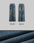 Rase le sol Distressed Wide-Leg Jeans