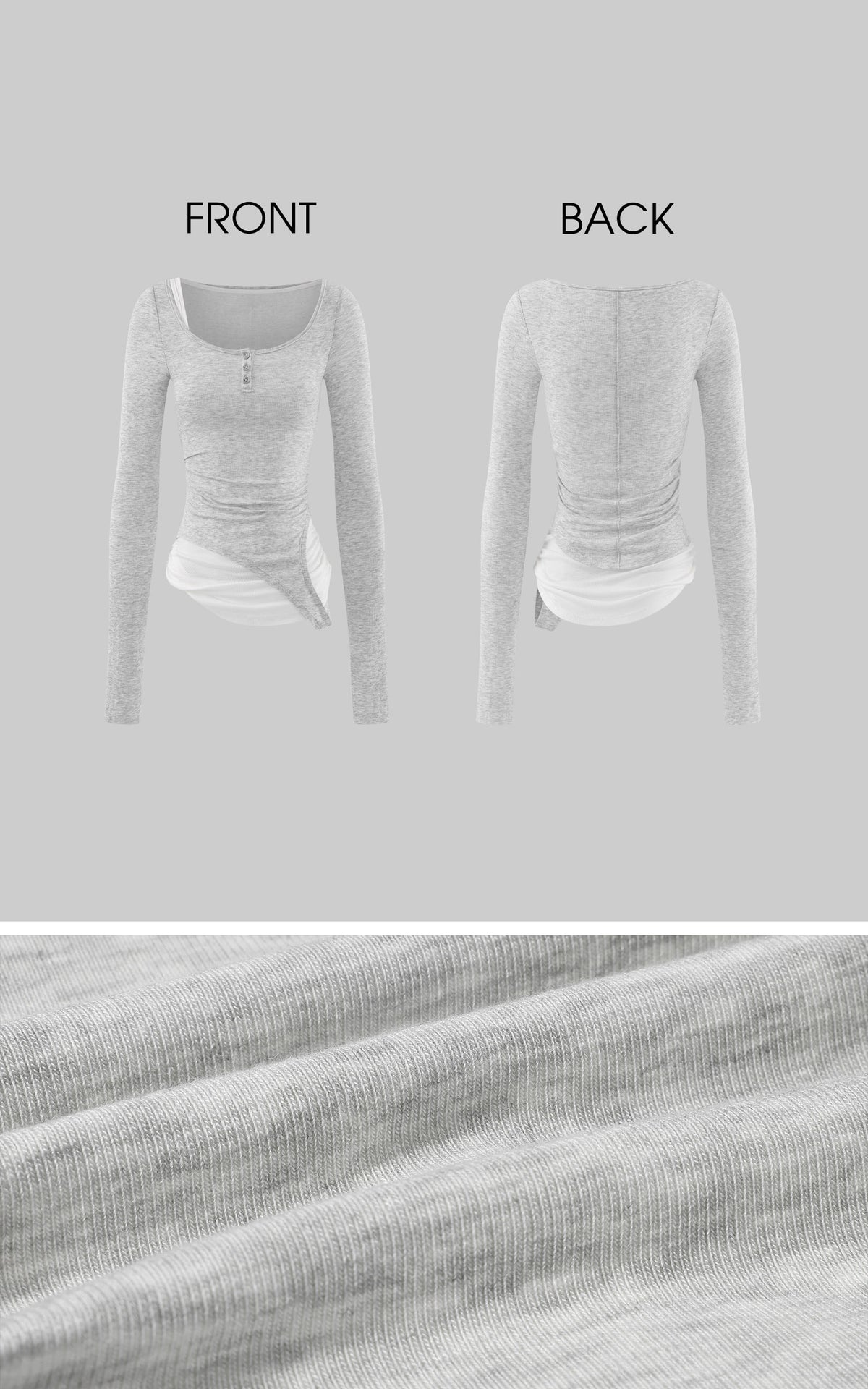 WARDEN EDGE Offset Layered Wool Long-Sleeve Top