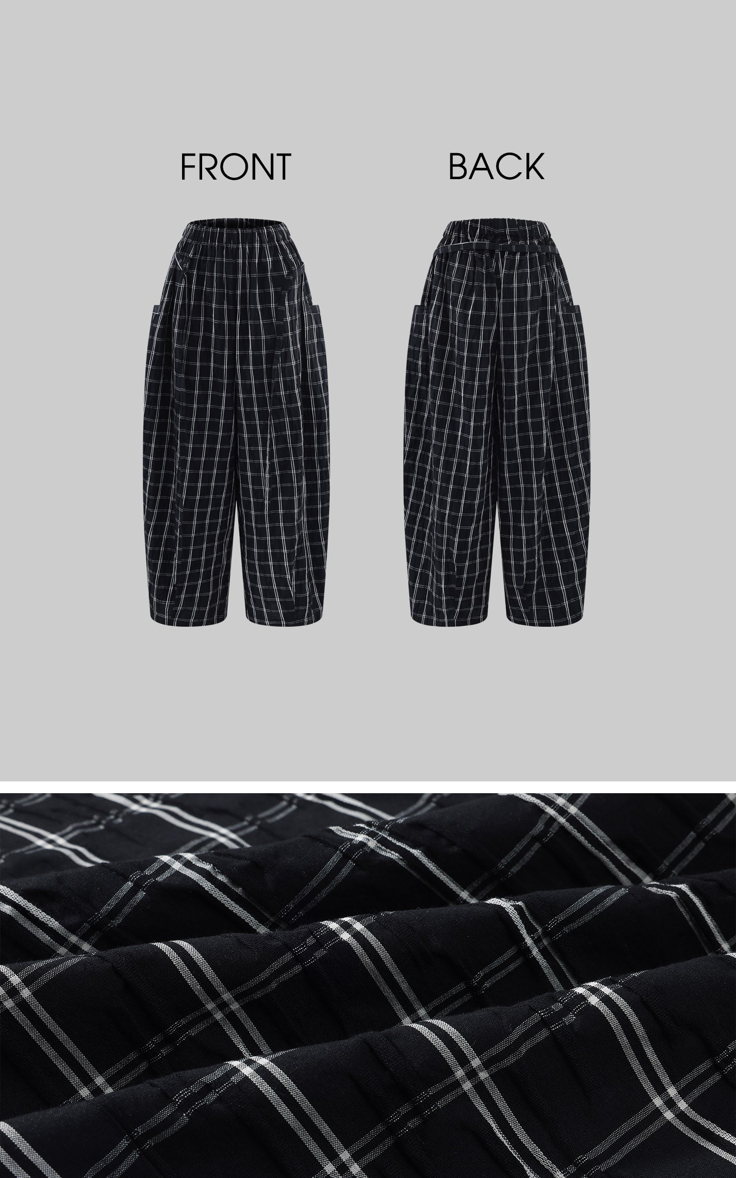 WARDEN EDGE Plaid Volume Balloon Pants