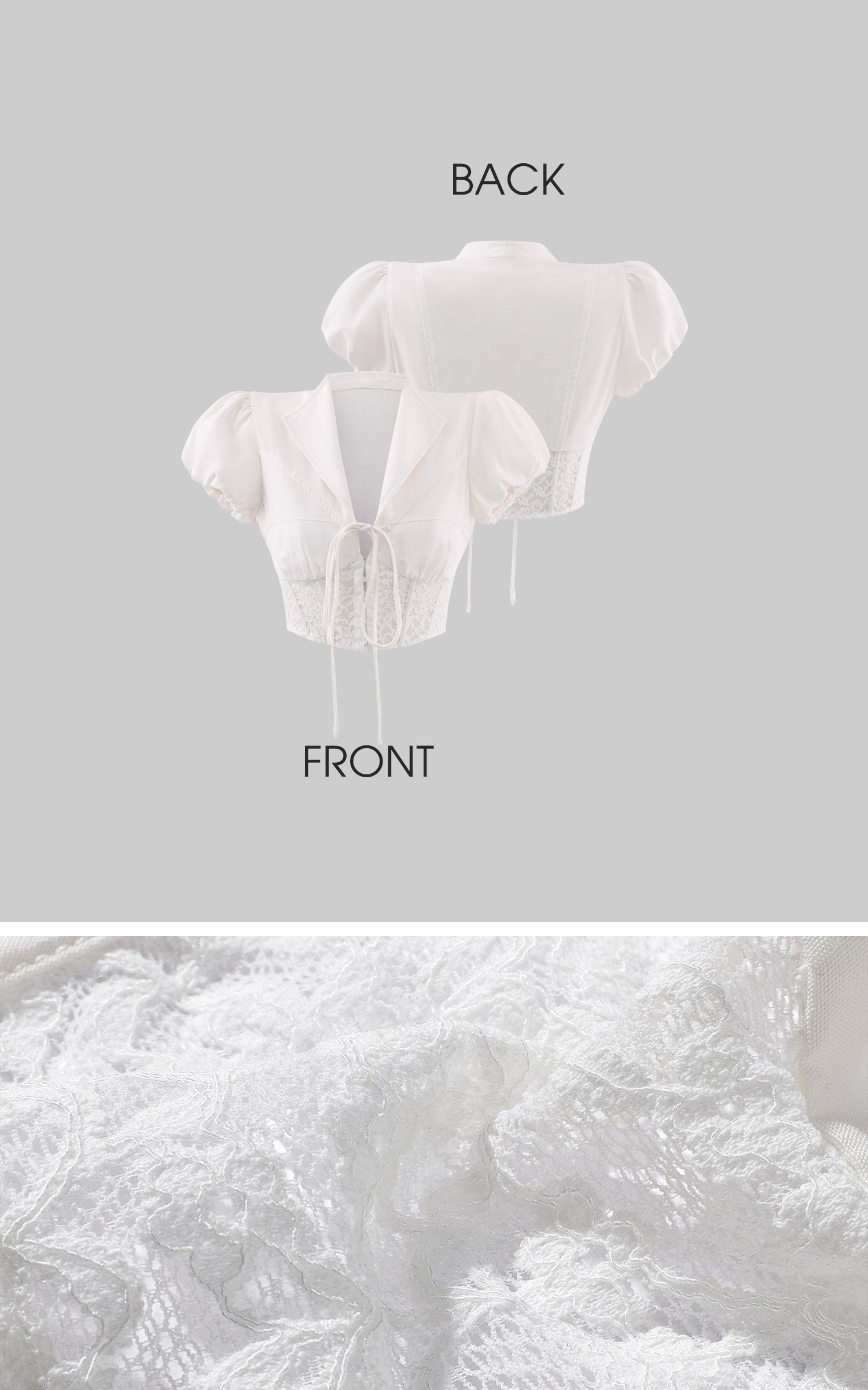 Hydrae Haut court corset en dentelle