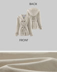 0122stepll Hooded Belted Trench Jacket