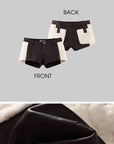 WARDEN EDGE Short en similicuir à empiècements avec détails contrastés en shearling