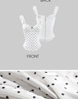 ROVENTE Polka Dot Structured Corset Camisole