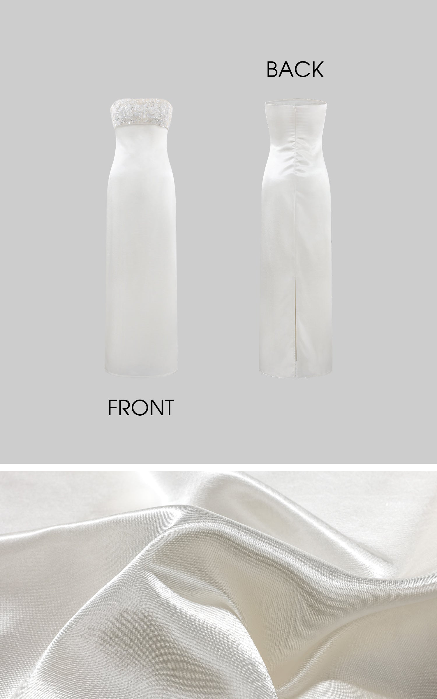 ROVENTE Robe bustier à sequins avec châle