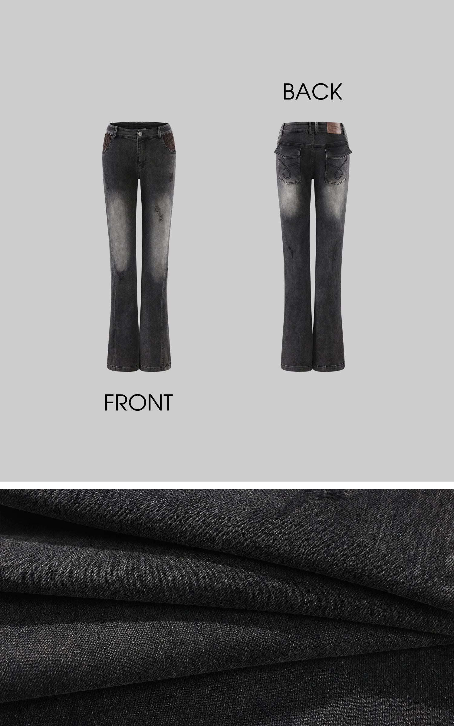 Rase le sol Distressed Low-Rise Flare Jeans