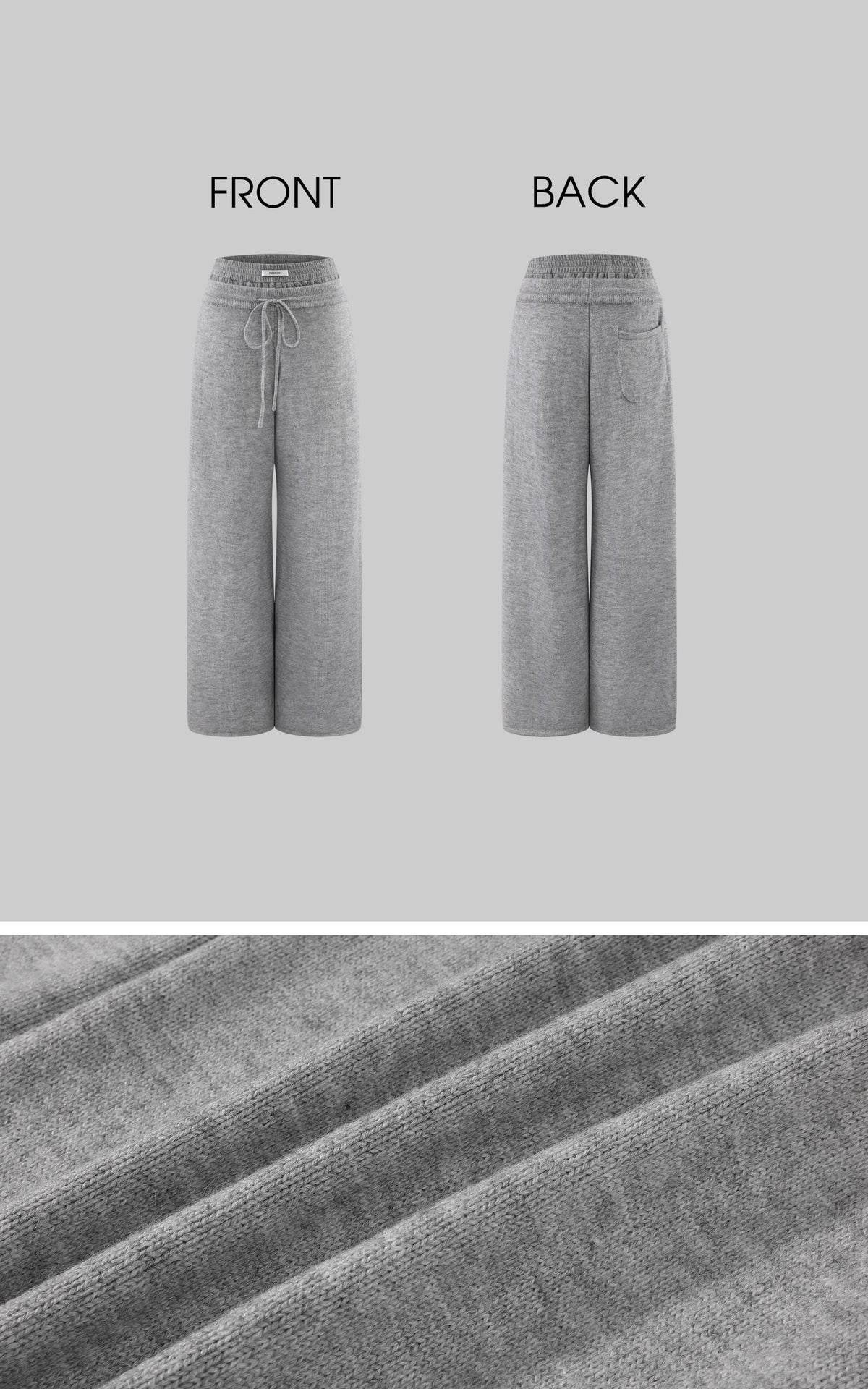 WARDEN EDGE Layered Waistband Wide-Leg Knit Pants