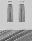 WARDEN EDGE Layered Waistband Wide-Leg Knit Pants