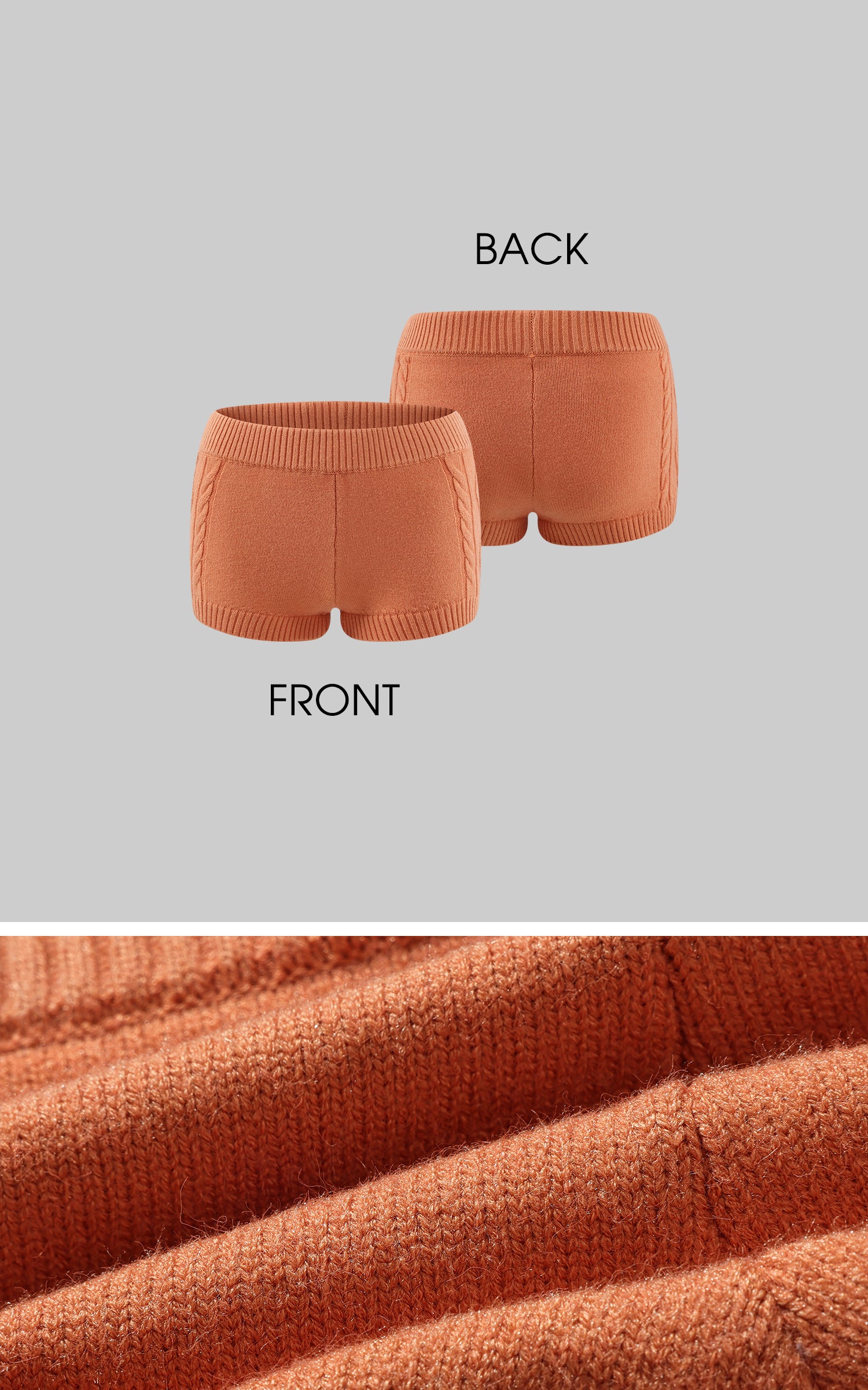 WARDEN EDGE 케이블 니트 반바지