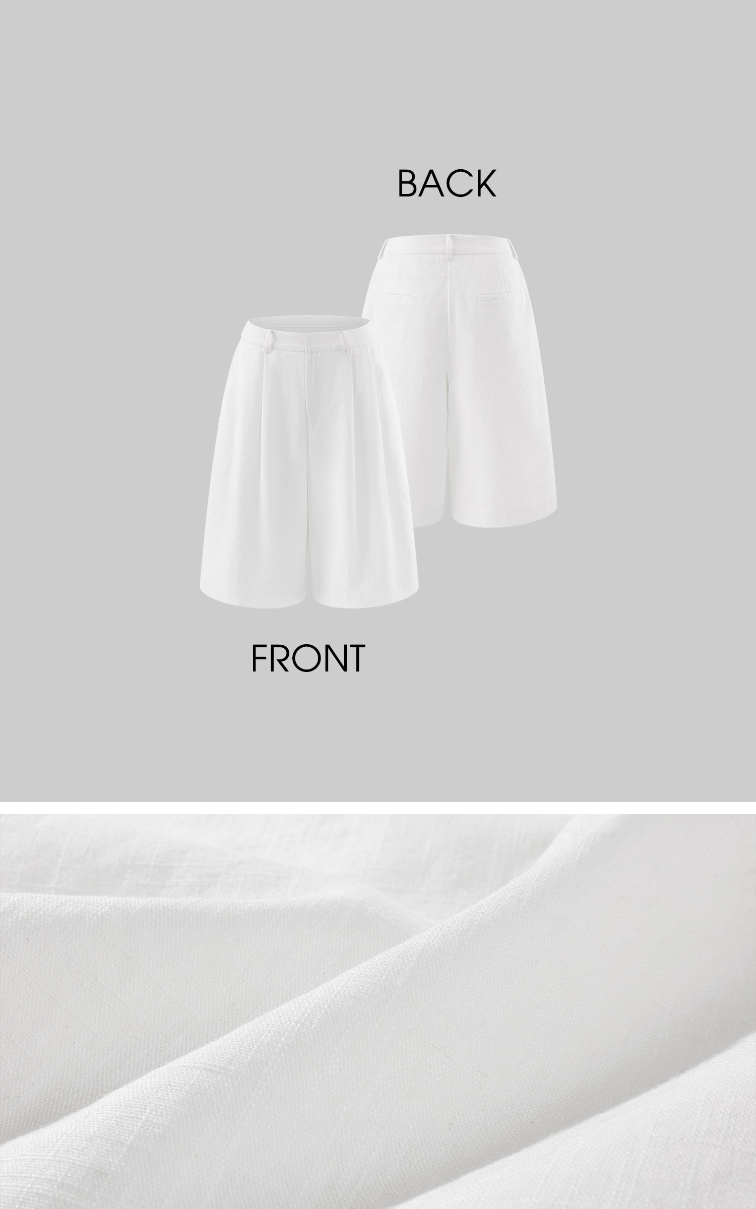 0122stepll Pleated Wide-Leg Capri Pants