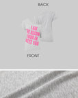 IAMXIAA Off-Shoulder Graphic Slouch Tee