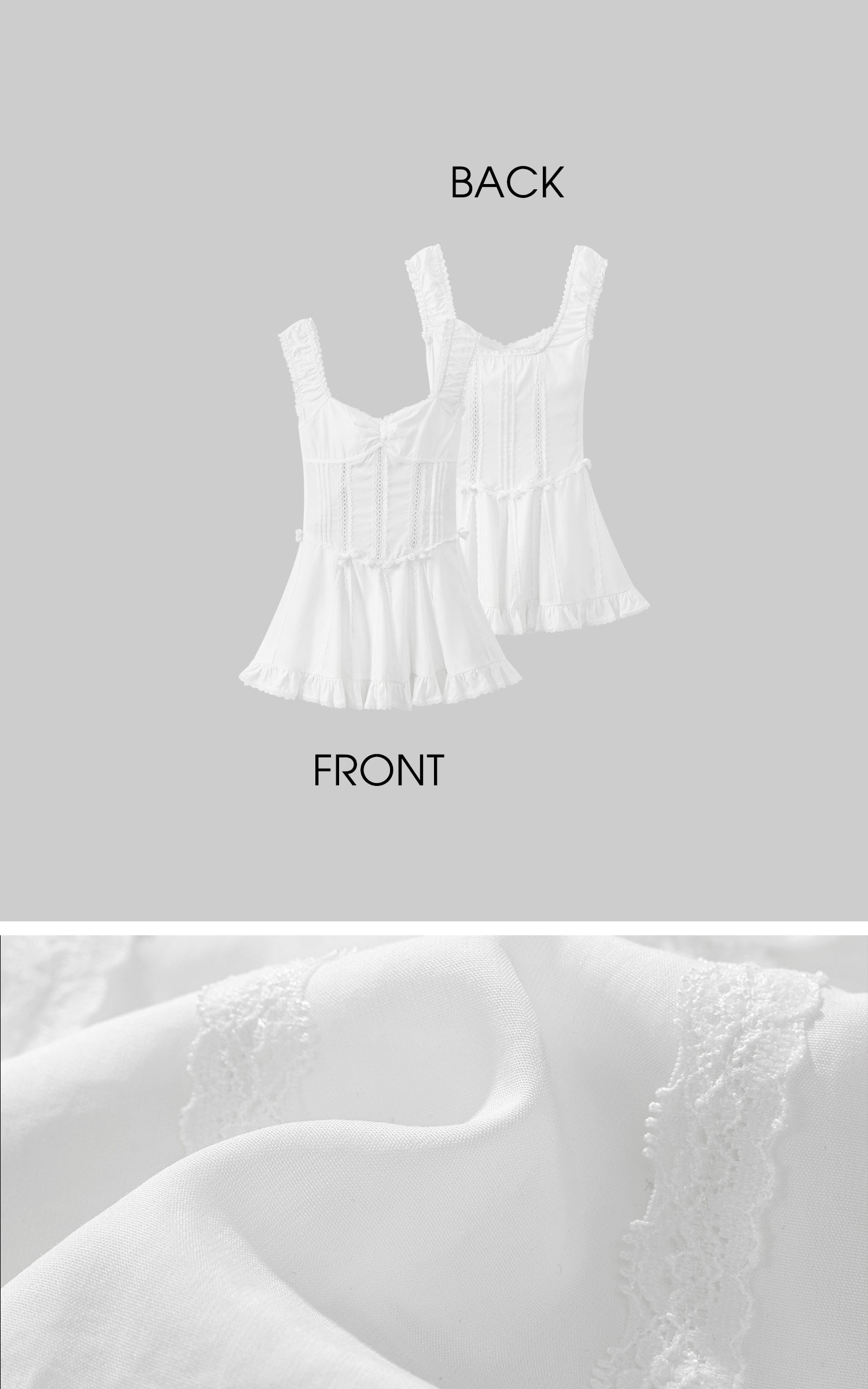DreamyNerd Ruffle-Edge Bow Lace Mini Dress - PINKPARKS