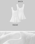 DreamyNerd Ruffle-Edge Bow Lace Mini Dress - PINKPARKS