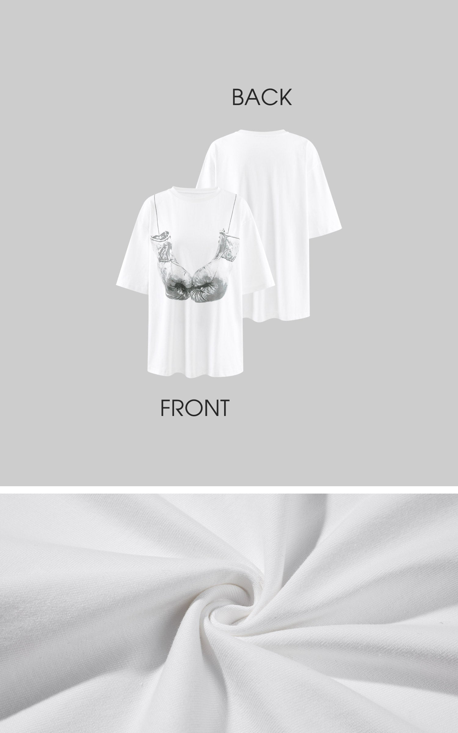 WARDEN EDGE ボクシンググローブ グラフィック オーバーサイズ Tシャツ
